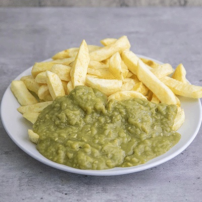 Chips & Mushy Peas